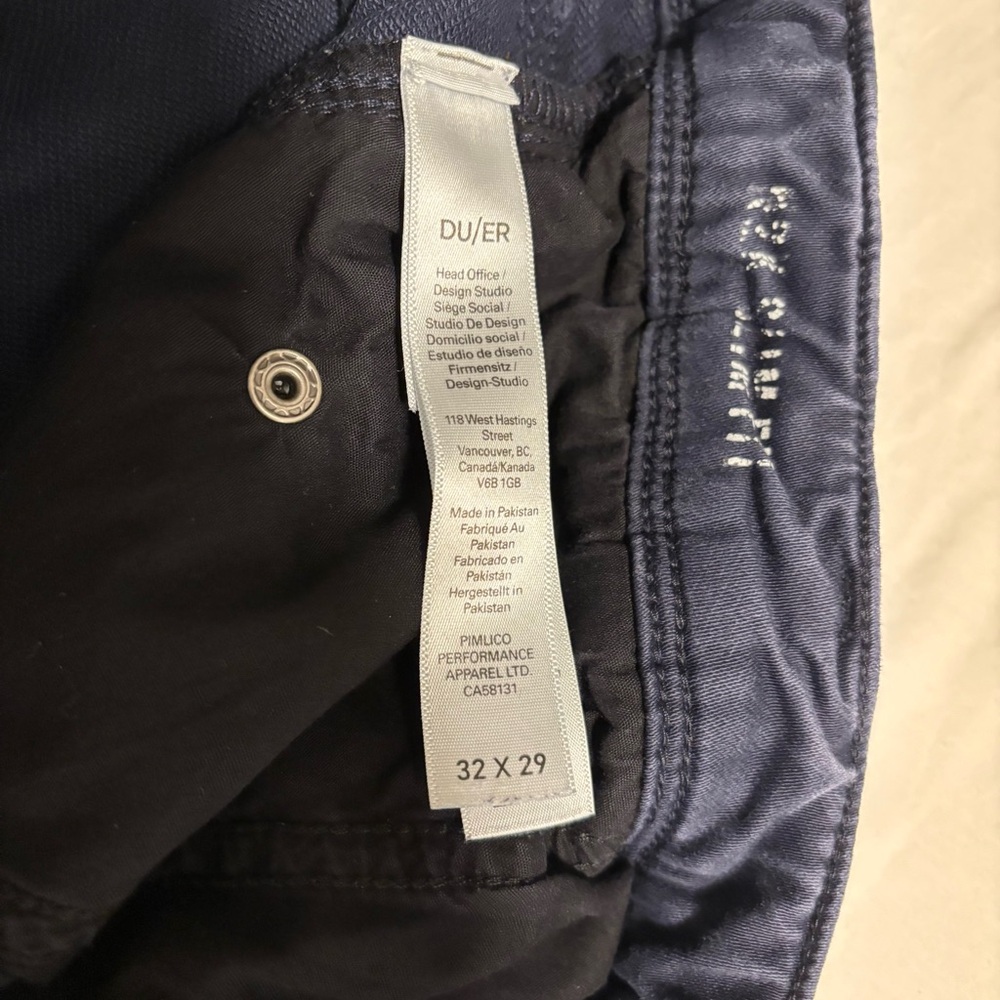 DUER NX2 Slim Fit Navy Joggers - Picture 4 of 8